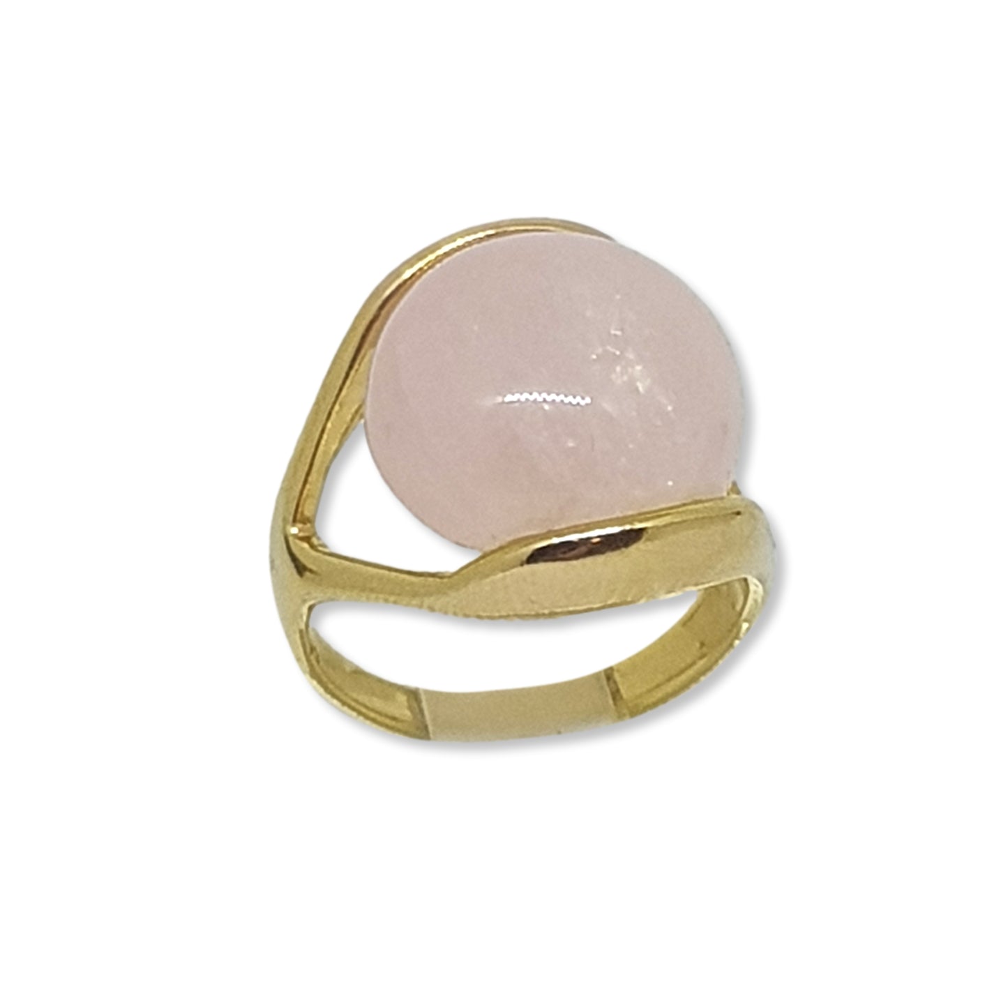 Whisper Sphere Ring - Rose Quartz