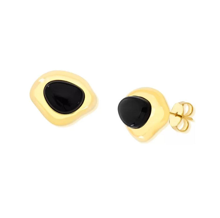 Select Bold Earring - Balck Agate