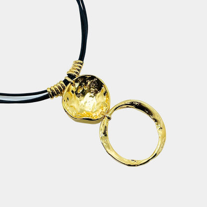 Martillado Double Long Necklace - Gold