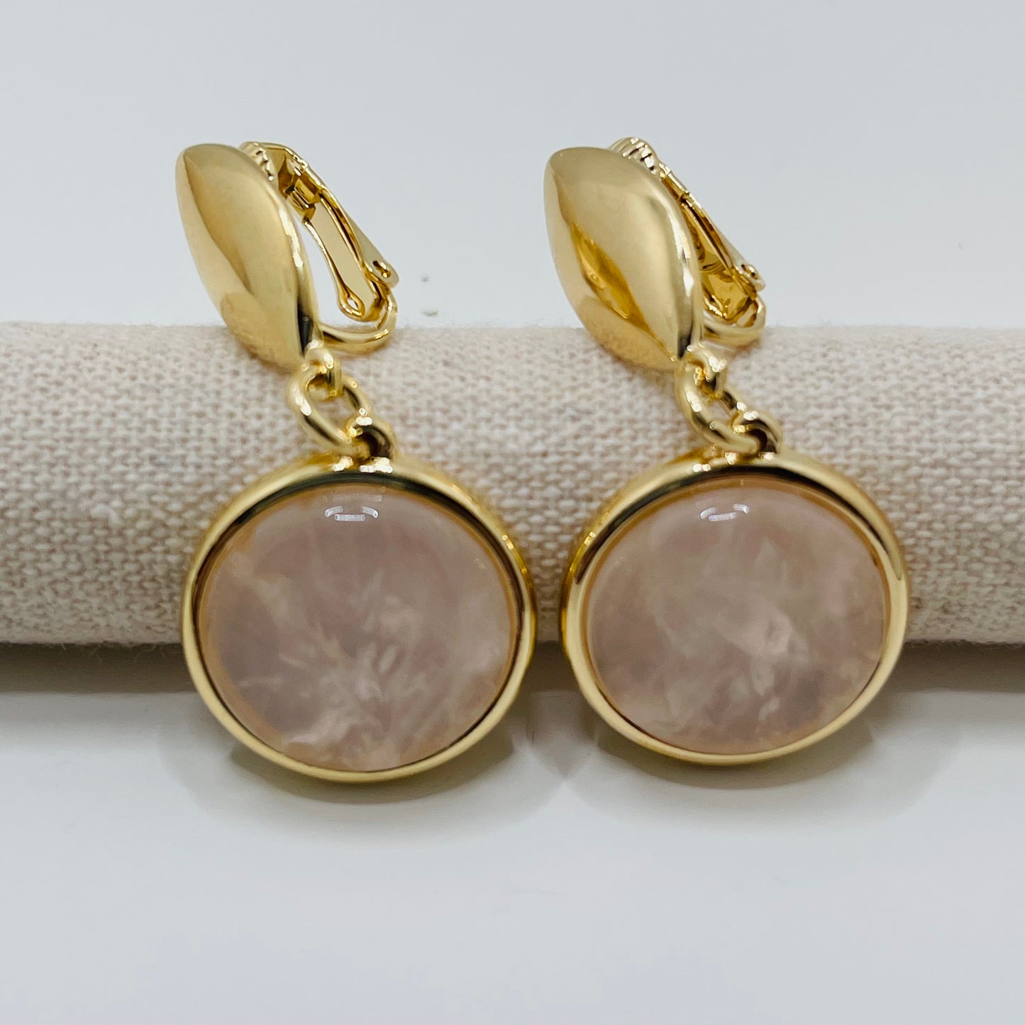 Whisper Clip Earring - Rose Quartz