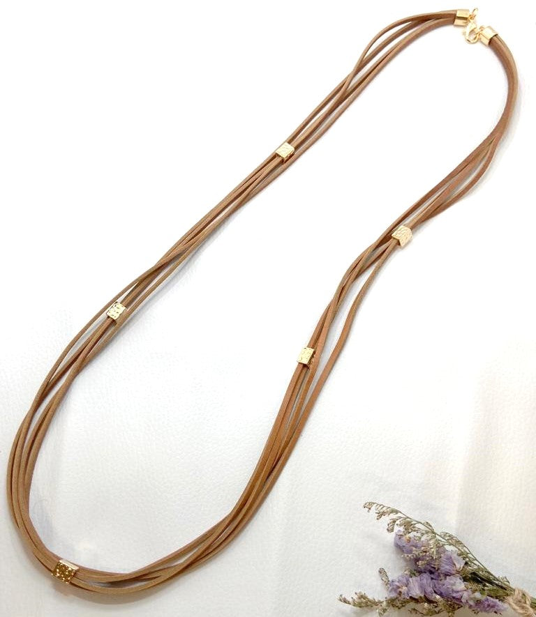 Iberia Long Necklace- Camel