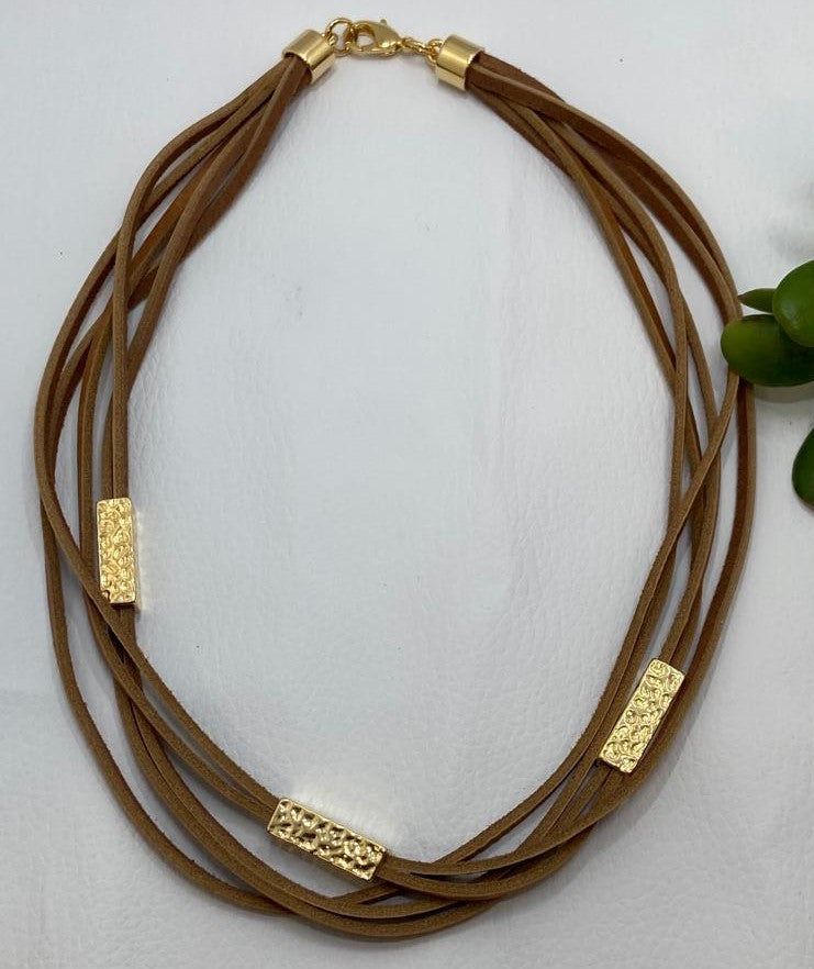 Iberia Short Necklace- Burgundy