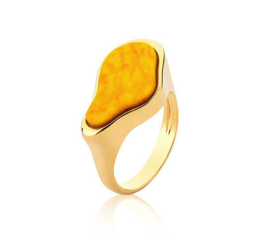 Cove Ring- Yellow Howlite