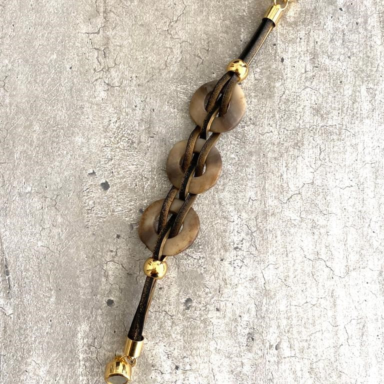 Ceramic Loops Bracelet - Horn Texture