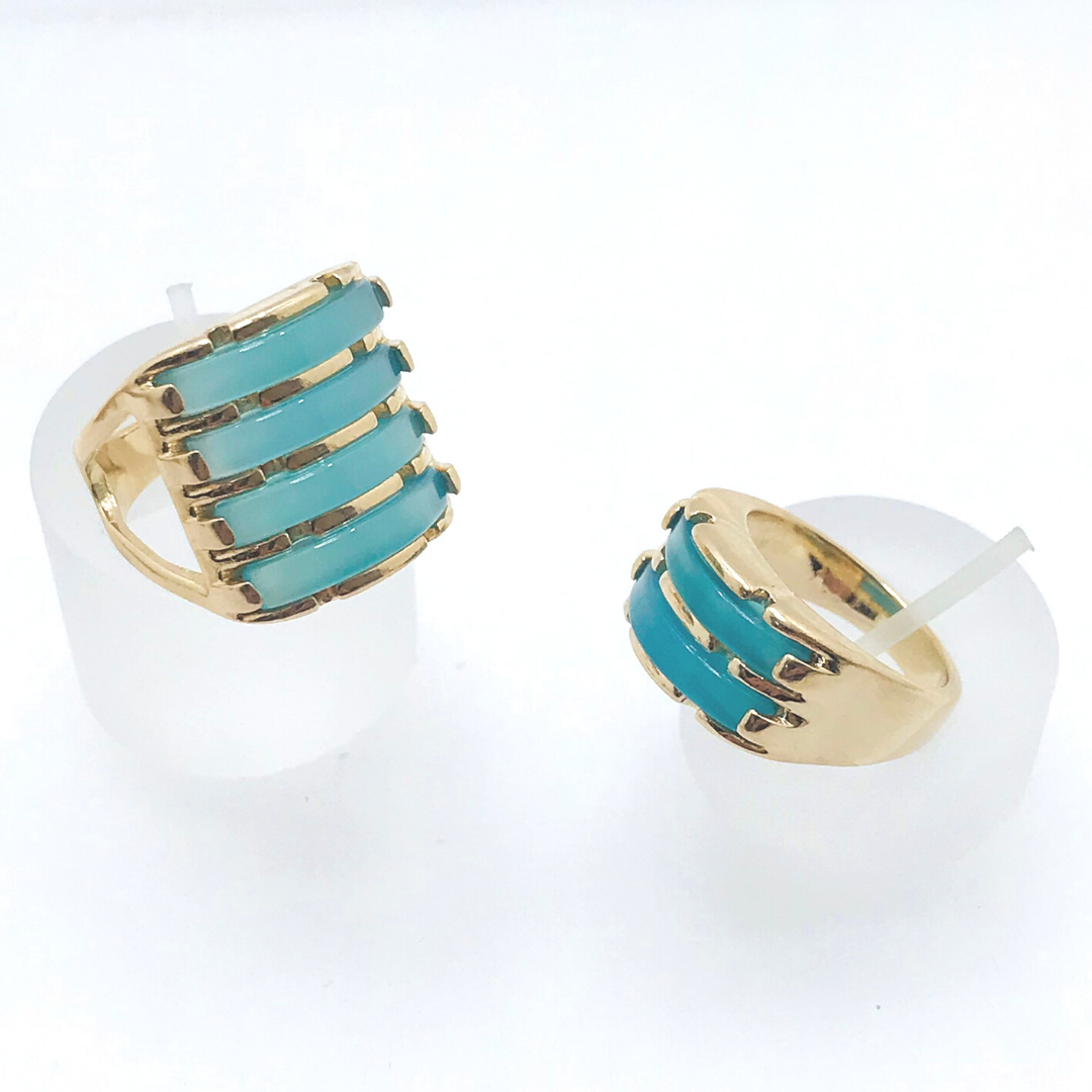 Anillo de gemas de cuatro capas