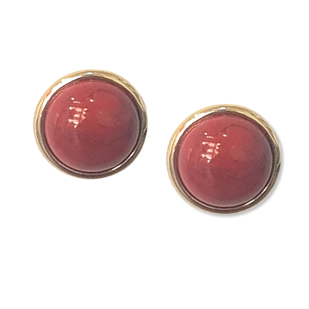 Basic Rounded Gemstone Earring