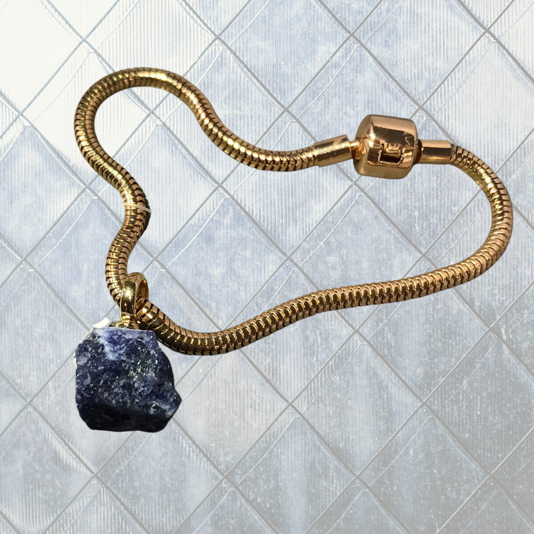Raw Gemstone Pendant - Sodalita
