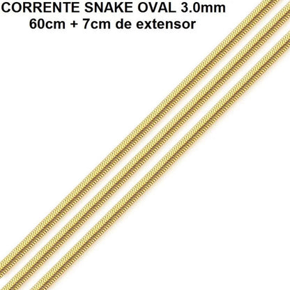 Cadena Serpiente Ovalada - 43 cm