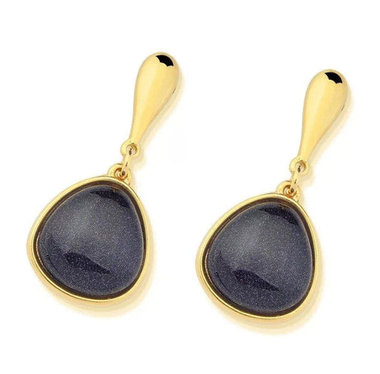 Select Earring - Black Agate