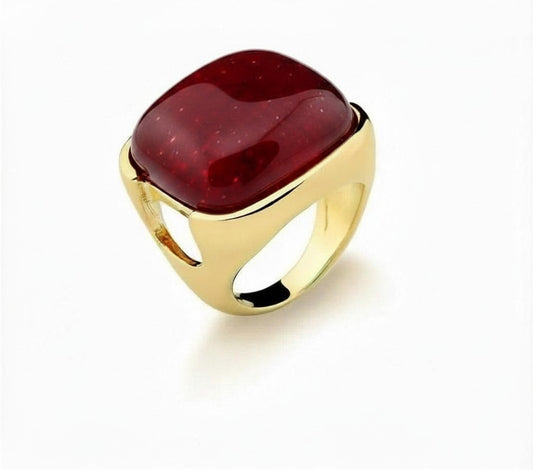 Square Gemstone Ring - Suntone