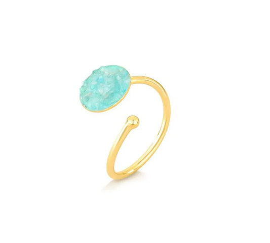 Fragment Adjustable Ring - Green Amazonite