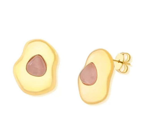 Bold Collection Large Earring - Rose Quartz