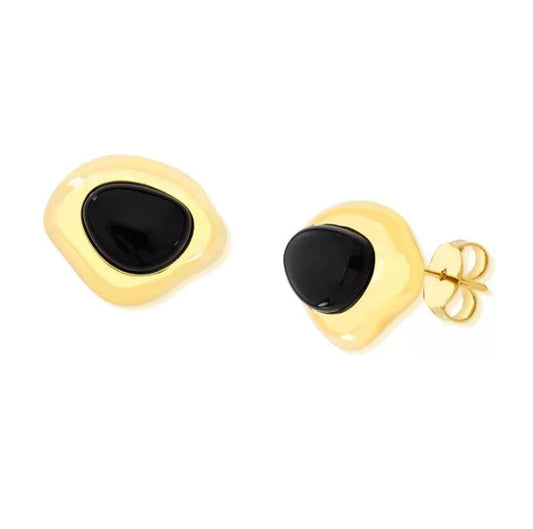 Select Bold Earring - Balck Agate