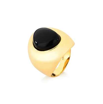 Select Bold Ring - Black Agate