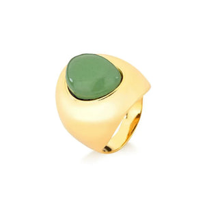Bold Collection Large Ring - Green Quartz