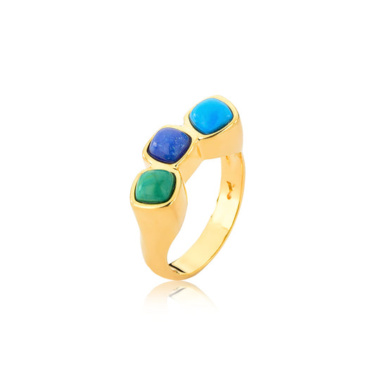 Matiz Collection Triple Ring - Sqares