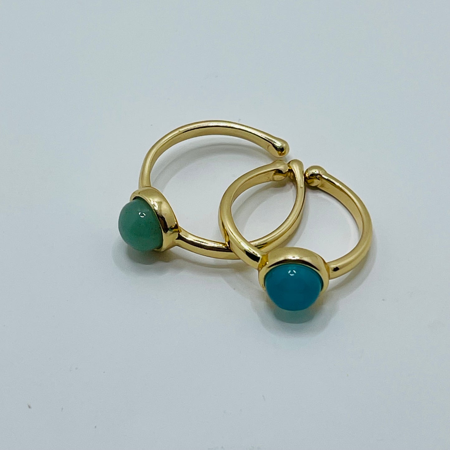 Whisper Adjustable Ring - Blue Agate