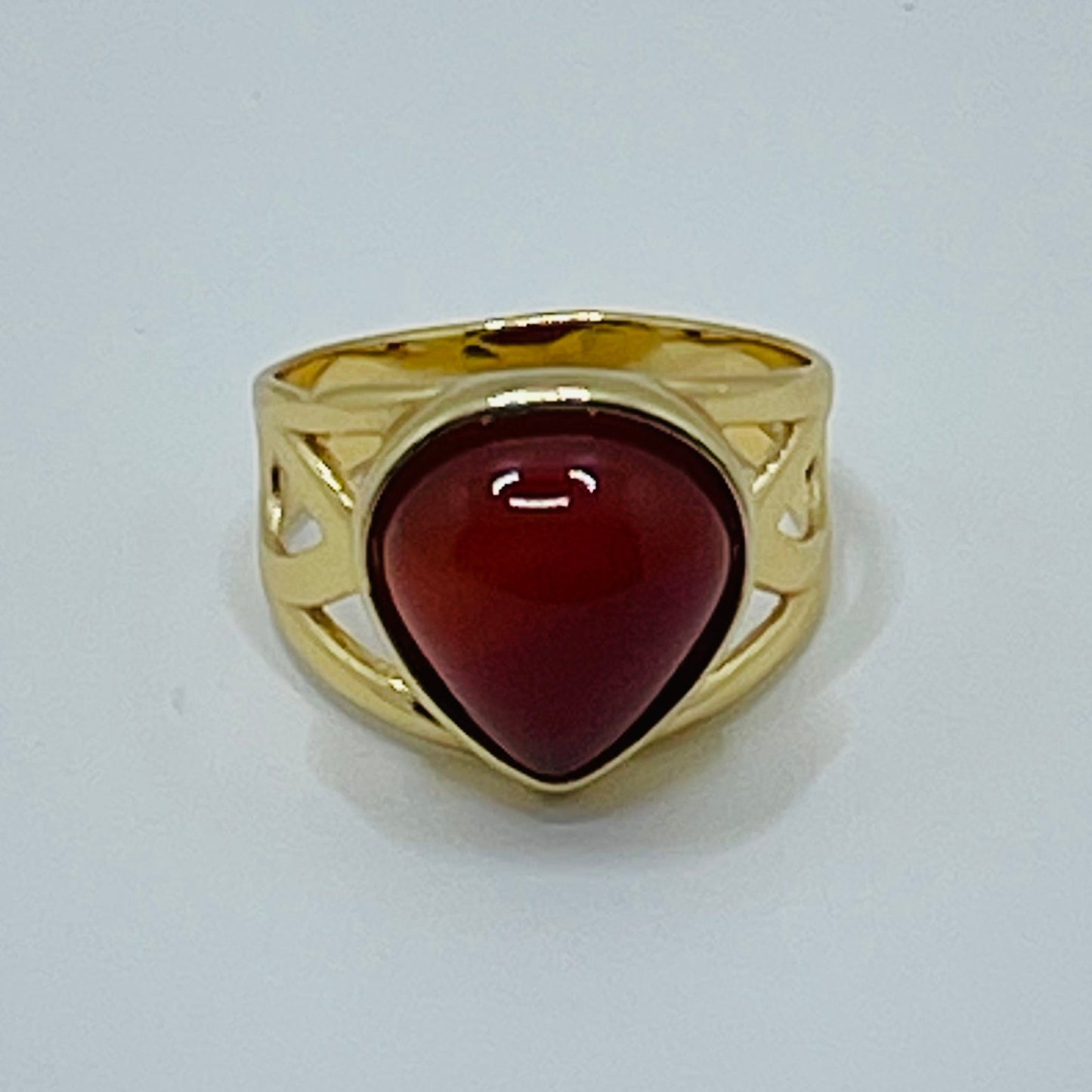 Enigma Small Drop  Ring- Red Agate