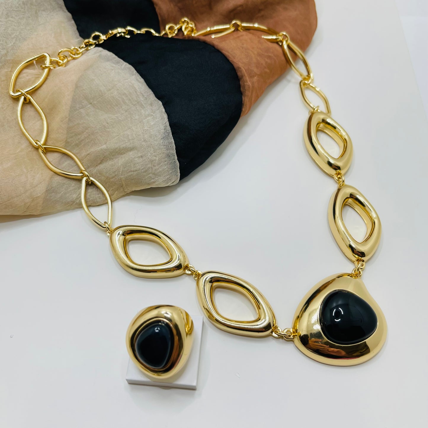 Select Bold Necklace - Black Agate