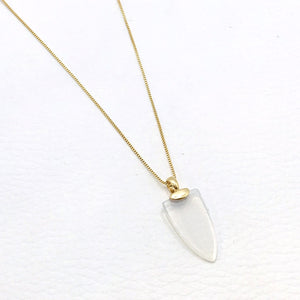 Lance Geometric Necklace - 18k Gold Plated - Opaline