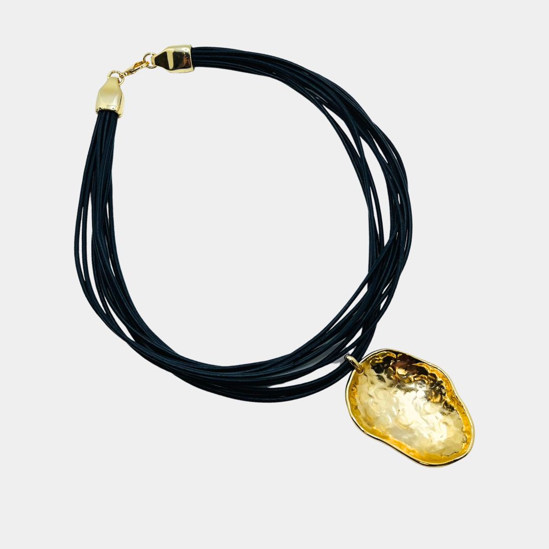 Martillado Maxi Short Necklace - Gold