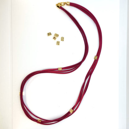 Iberia Long Necklace- Fuchsia