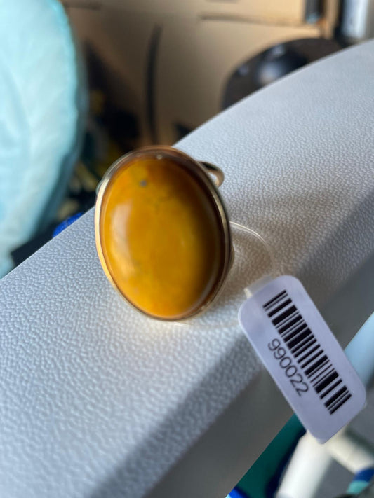 Adjustable Ring  - Yellow Howlite