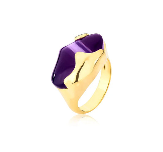 Dreamscape Ring - Striped Purple Agate