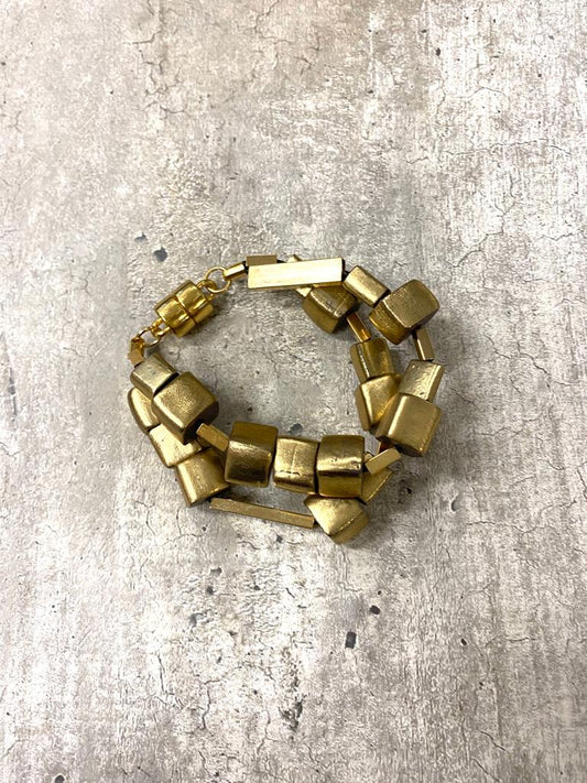 Mini Cubes Double Bracelet - Orange