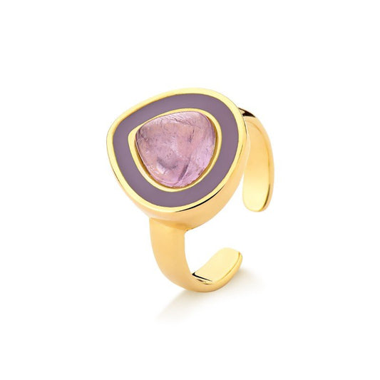 Gelato Drop Shaped Ring - Amethyst