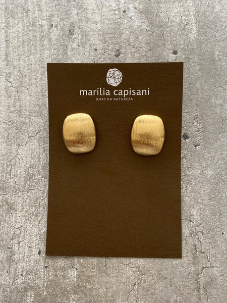 Marilia Capisani Rectangular Basic Earring - Gold