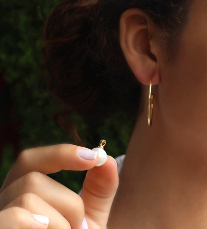 Hoop Earring with Pearl - Rio Design Europe