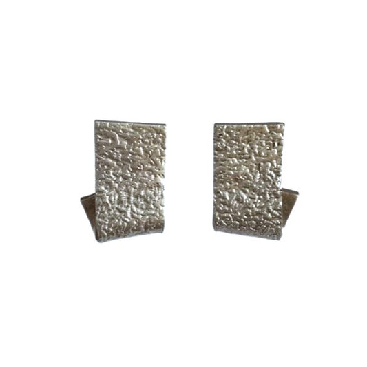 Folding Concrete Earring - Silver