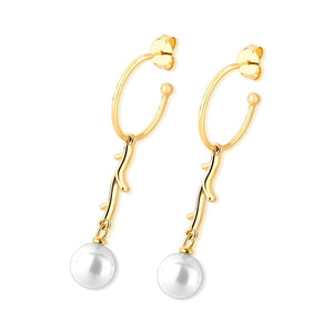 Ocean Collection Hoop Earring - Pearls
