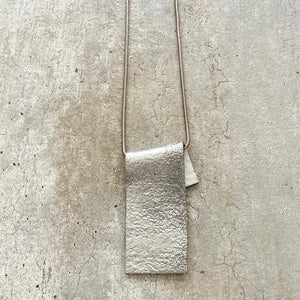Folding Concrete Texture Long Necklace