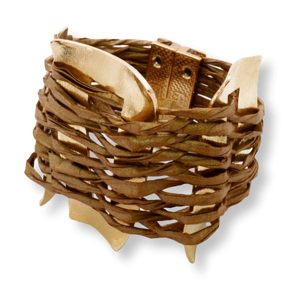 Marilia Capisani Gold Trapezium Sustainable Paper Bracelet