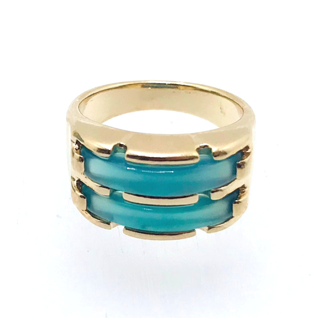 Double Stripe Gemstone Ring