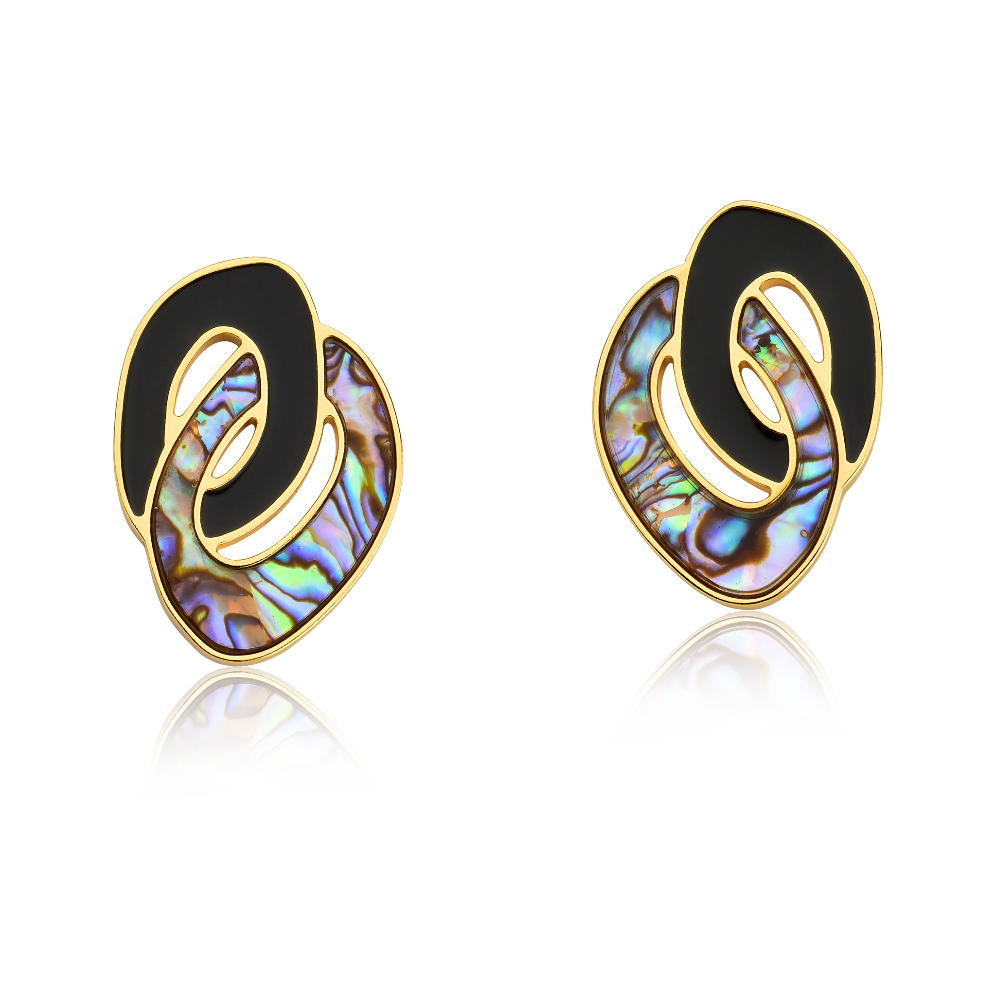 Two Links Abalone Earring