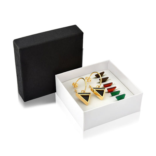 Geometric Triangle Earring Combo