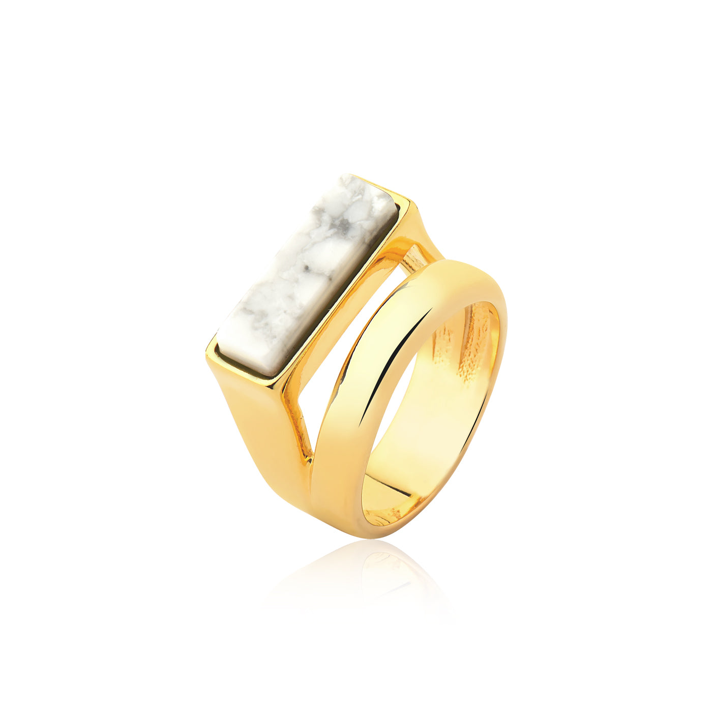 Gemstone Brick Ring