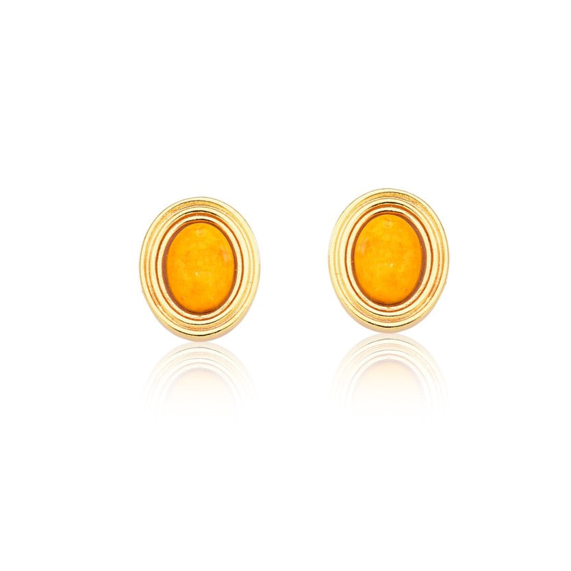 Be Happy Oval Earring