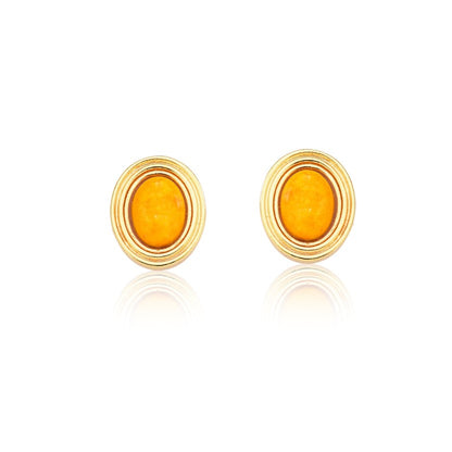 Be Happy Oval Earring