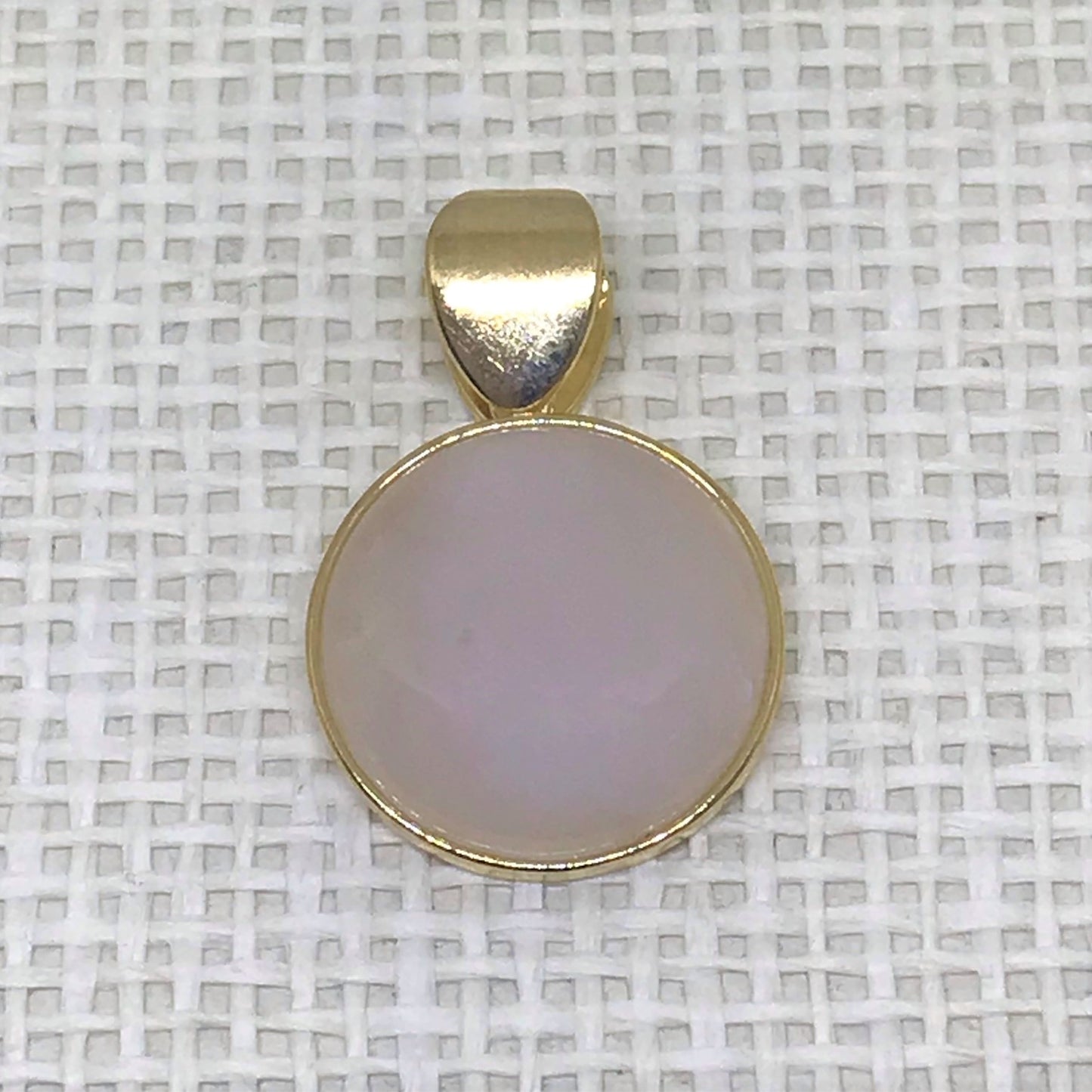 Round Framed Gemstone Pendant