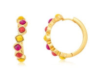 Matiz Collection Hoop Earring- Reds